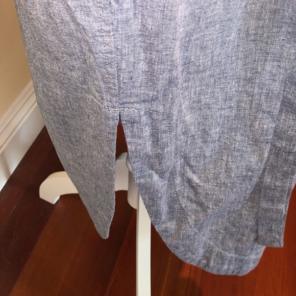 TROVATA Birds of Paradise Chambray Shirt Dress Minimalist Cottagecore Size S - Picture 5 of 8